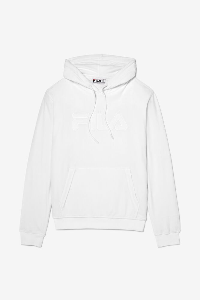 Fila Hoodie Mens White - Asher Velour - Philippines 2785913-VX